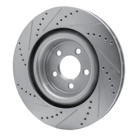 R1 Concepts R1 05-23 Chrysler 300 Front Left Drilled & Slotted Silver Brake Rotor