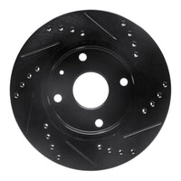R1 Concepts R1 04-10 Chevrolet Optra (USA/Canada) Front Left Drilled & Slotted Black Brake Rotor