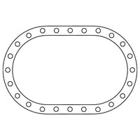 Cometic Gasket Cometic Fuel Cell .062in Fiber Filler Gasket - 24 Bolt - Oval