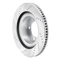DFC 07-22 Lexus LX570 Front Right Drilled & Slotted Silver Brake Rotor