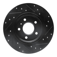 R1 Concepts R1 05-05 Buick Terraza Rear Left Drilled & Slotted Black Brake Rotor