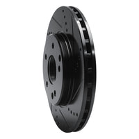 R1 Concepts R1 96-15 Mercedes-Benz C280 Front Right Drilled & Slotted Black Brake Rotor