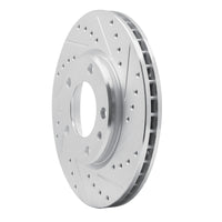 R1 Concepts R1 88-91 BMW M3 Front Right Drilled & Slotted Silver Brake Rotor