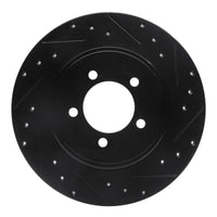 R1 Concepts R1 03-05 Lincoln AVIATOR Rear Right Drilled & Slotted Black Brake Rotor