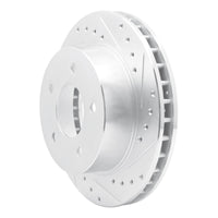 R1 Concepts R1 90-02 Chevrolet ASTRO Front Right Drilled & Slotted Silver Brake Rotor