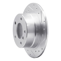 R1 Concepts R1 95-99 BMW 318TI Rear Right Drilled & Slotted Silver Brake Rotor