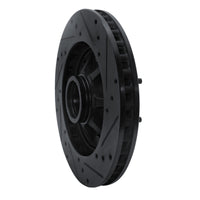 R1 Concepts R1 97-02 Ford F-250 2WD (Excl Super Duty) Front Left Drilled & Slotted Black Brake Rotor