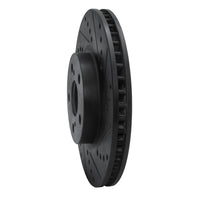 R1 Concepts R1 00-10 Pontiac Vibe Front Right Drilled & Slotted Black Brake Rotor