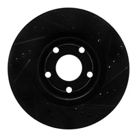R1 Concepts R1 20-25 Ford BRONCO Sport Front Right Drilled & Slotted Black Brake Rotor