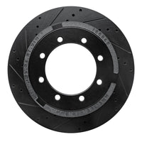 R1 Concepts R1 11-22 Ford F-350 Super Duty 2WD Rear Left Drilled & Slotted Black Brake Rotor