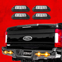 XKGLOW XK Glow Strobe Pod Lights w/ Traffic Modes Ultra Bright LEDs Multiple Modes + Solid On - Amber 4pc
