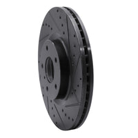 R1 Concepts R1 03-23 Infiniti FX35 Front Right Drilled & Slotted Black Brake Rotor