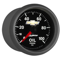 AutoMeter Gauge Oil Press 2-1/16in. 100PSI Digital Stepper Motor Chevy Gold Bowtie