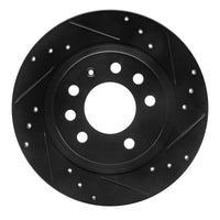 R1 Concepts R1 06-10 Pontiac Solstice Rear Right Drilled & Slotted Black Brake Rotor