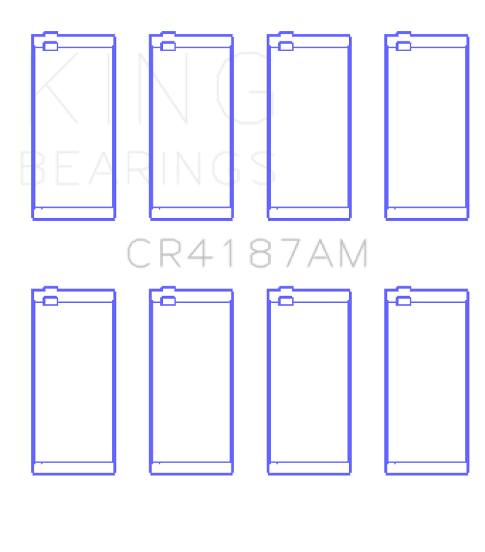 King Engine Bearings Toyota 2Lt/3L (Size +0.75mm) Connecting Rod Bearing Set