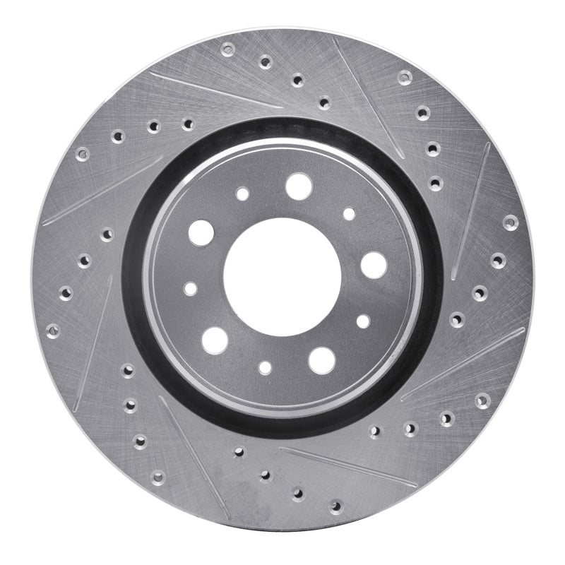 R1 Concepts R1 98-04 Volvo C70 Front Right Drilled & Slotted Silver Brake Rotor