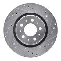 R1 Concepts R1 98-04 Volvo C70 Front Right Drilled & Slotted Silver Brake Rotor