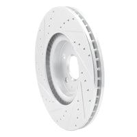 R1 Concepts R1 08-17 Cadillac CTS Front Right Drilled & Slotted Silver Brake Rotor