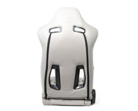 NRG Reclinable Sport Seats (Pair) The Arrow Grey Vinyl w/ Pressed NRG logo w/ Grey Stitch