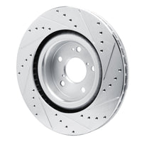 R1 Concepts R1 2022-2026 Acura MDX Front Left Drilled & Slotted Silver Brake Rotor