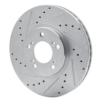 R1 Concepts R1 99-04 Acura RL Front Left Drilled & Slotted Silver Brake Rotor