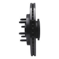 R1 Concepts R1 04-08 Ford F-150 RWD Front Right Drilled & Slotted Black Brake Rotor