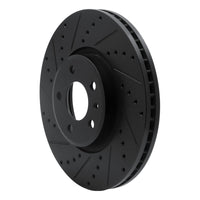 R1 Concepts R1 2011-2017 Audi A4 Allroad Front Left Drilled & Slotted Black Brake Rotor