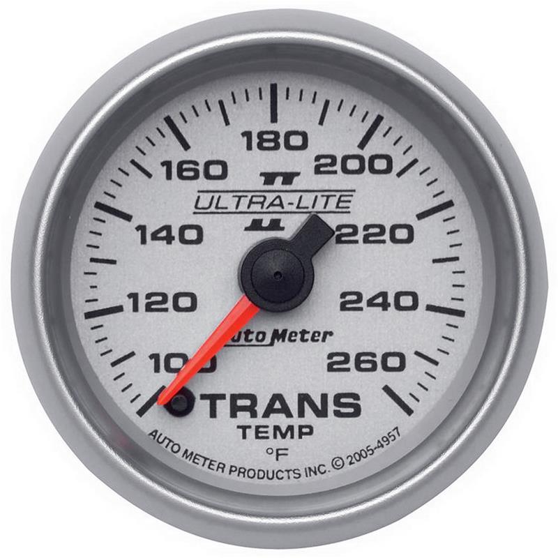 Autometer Ultra-Lite II 2-1/16in Transmission Temperature 100-260 Deg F Digital Stepper Motor Gauge