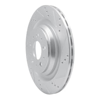 R1 Concepts R1 17-25 Tesla Model 3 Rear Right Drilled & Slotted Silver Brake Rotor