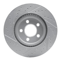 R1 Concepts R1 08-12 Jeep J8 Front Right Drilled & Slotted Geo-Carbon Rotor