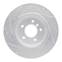 R1 Concepts R1 01-06 BMW 330I Rear Right Drilled & Slotted Silver Brake Rotor