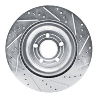 R1 Concepts R1 20-25 Ford Police Interceptor Utility Rear Left Drilled & Slotted Silver Brake Rotor