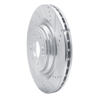 R1 Concepts R1 14-20 Cadillac Escalade Front Right Drilled & Slotted Silver Brake Rotor