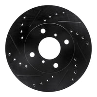 R1 Concepts R1 99-07 Suzuki Aerio Front Left Drilled & Slotted Black Brake Rotor