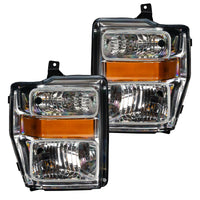 ORACLE Lighting Oracle 08-10 Ford F250/350 Pre-Assembled Halo Headlights - Chrome Housing - ColorSHIFT