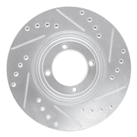 R1 Concepts R1 83-89 Isuzu Impulse Front Right Drilled & Slotted Silver Brake Rotor