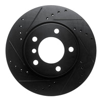 R1 Concepts R1 05-07 BMW 120i (Mexico) Front Left Drilled & Slotted Black Brake Rotor