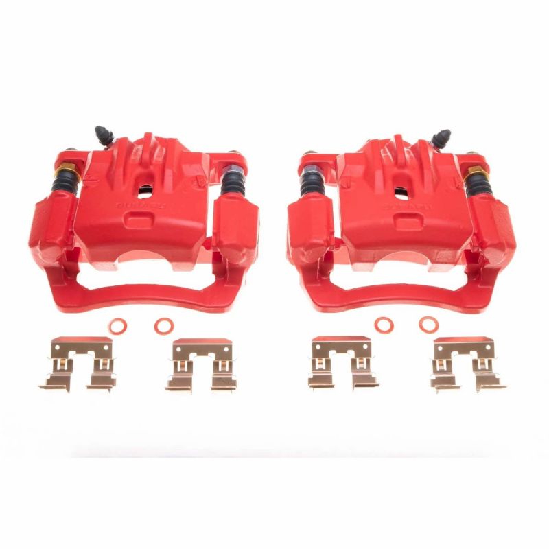 PowerStop Power Stop 16-18 Subaru Crosstrek Rear Red Calipers - Pair