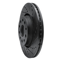 R1 Concepts R1 2002-2018 Dodge Sprinter 2500 Rear Right Drilled & Slotted Black Brake Rotor
