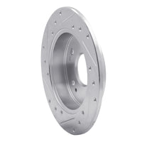R1 Concepts R1 06-15 Honda Civic Si Rear Right Drilled & Slotted Silver Brake Rotor