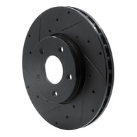 R1 Concepts R1 12-18 Ford C-MAX Front Left Drilled & Slotted Black Brake Rotor