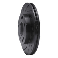 R1 Concepts R1 87-93 Mercedes-Benz 190E Front Left Drilled & Slotted Black Brake Rotor