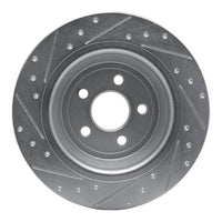 R1 Concepts R1 15-24 Ford Fusion Rear Right Drilled & Slotted Silver Brake Rotor