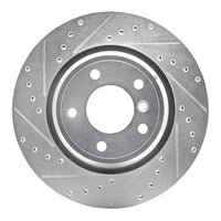 R1 Concepts R1 95-03 BMW Z8 Rear Left Drilled & Slotted Silver Brake Rotor