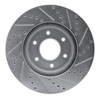R1 Concepts R1 06-09 Chevrolet Trailblazer Front Left Drilled & Slotted Silver Brake Rotor