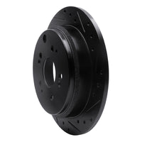R1 Concepts R1 05-10 Honda Odyssey Rear Right Drilled & Slotted Black Brake Rotor