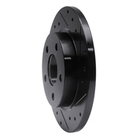 R1 Concepts R1 93-05 Ford Taurus (Excl SHO) Rear Right Drilled & Slotted Black Brake Rotor