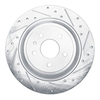 R1 Concepts R1 13-20 Ford Fusion Rear Right Drilled & Slotted Silver Brake Rotor