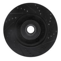 R1 Concepts R1 08-25 Ford E-350 Super Duty Front Left Drilled & Slotted Black Brake Rotor
