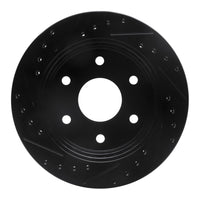 R1 Concepts R1 1988-2000 Cadillac Escalade Front Right Drilled & Slotted Black Brake Rotor